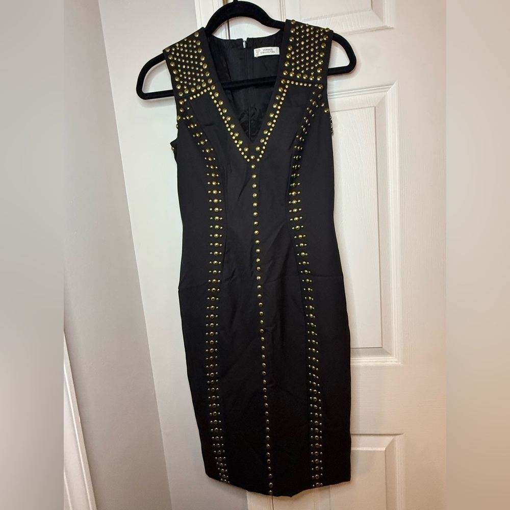 Black and Gold Versace Dress